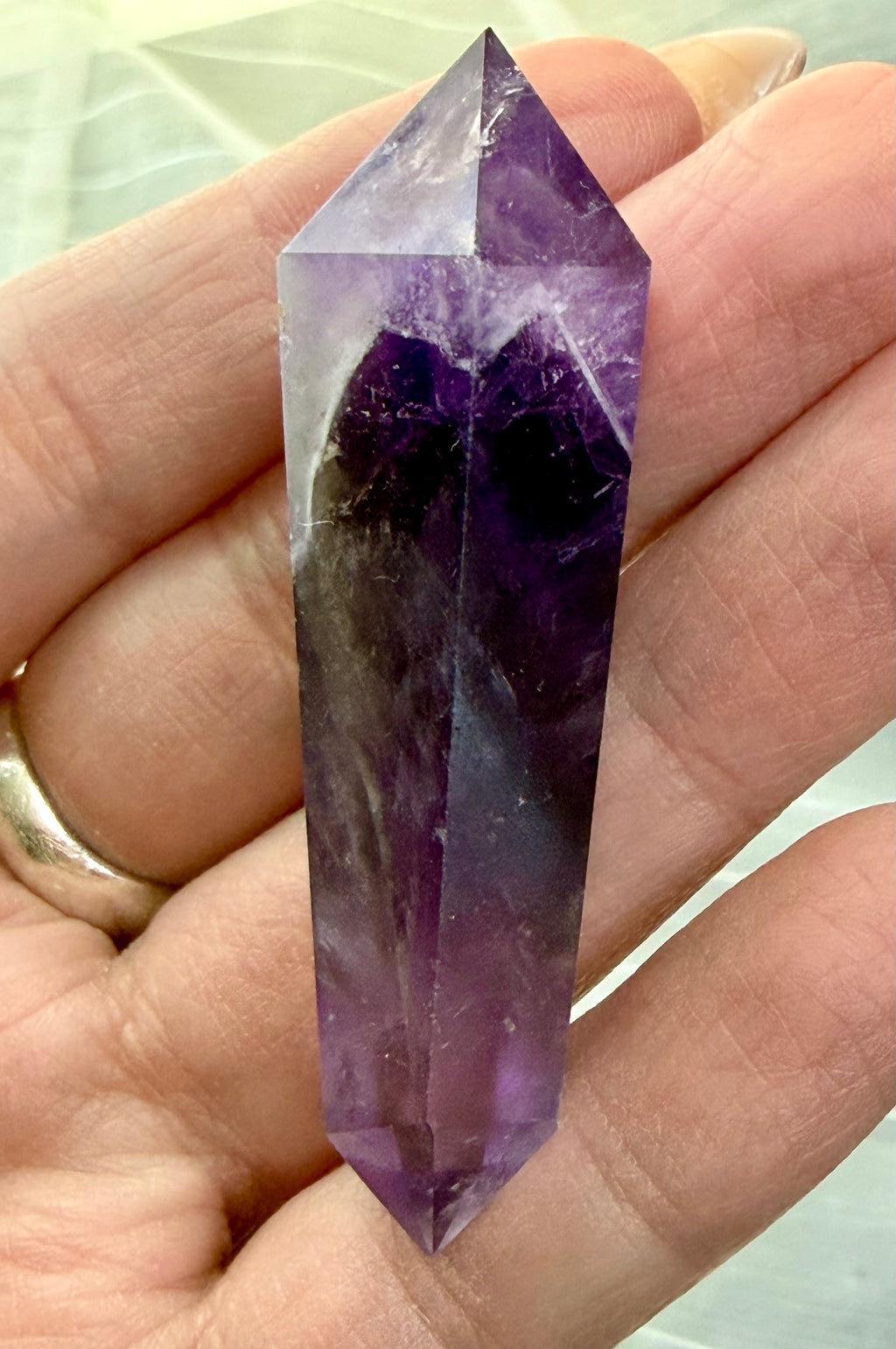 Double Terminated
Phantom Amethyst Crystal Point 2.5" - Polished Quartz
