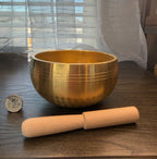 12cm Brass Singing Bowl + Wood Striker - New Sound Bowl Set