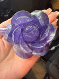 Beautiful Fluorite Rose Carving