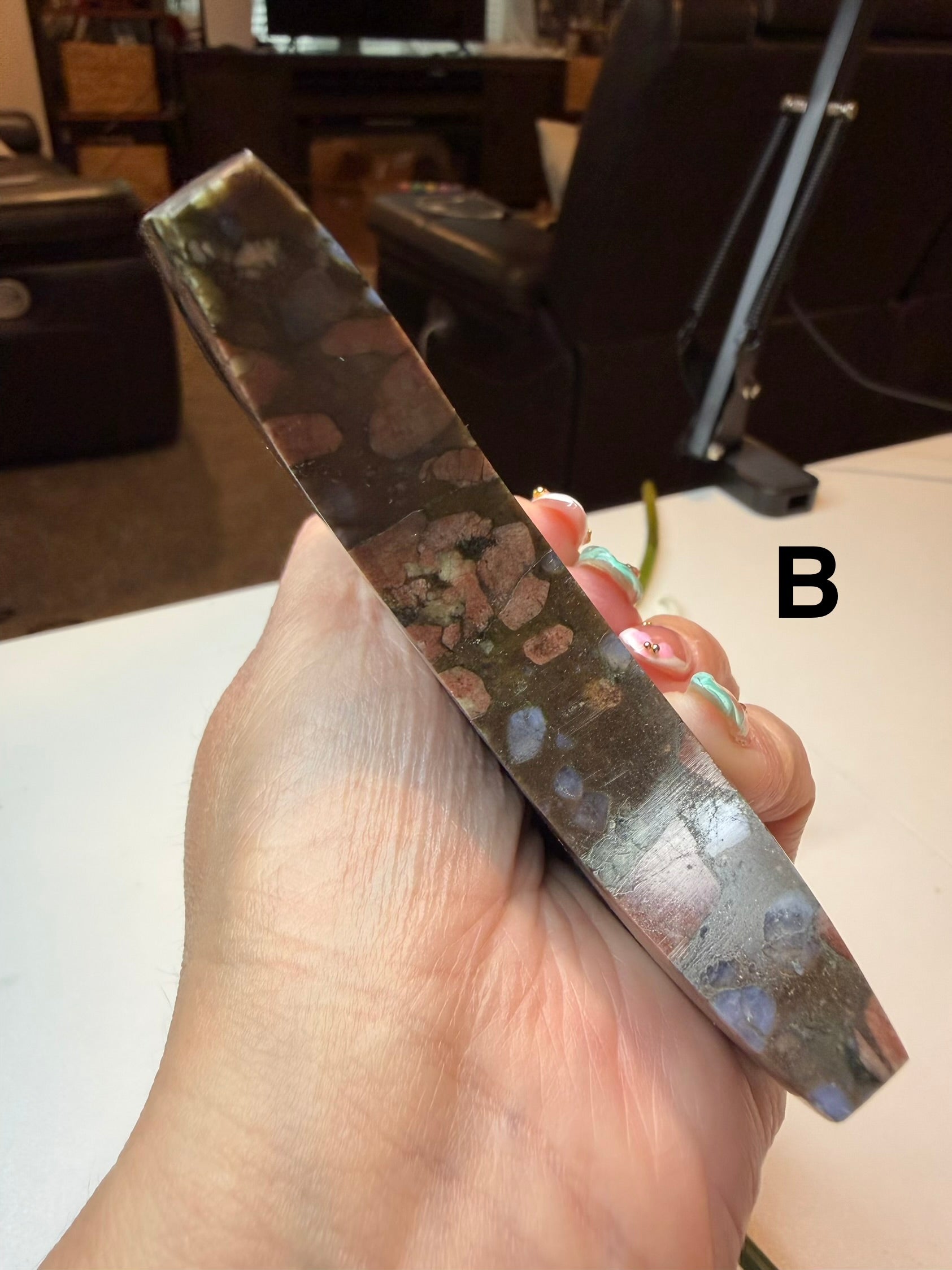 Que Sera Jasper Crescent Moon Carvings