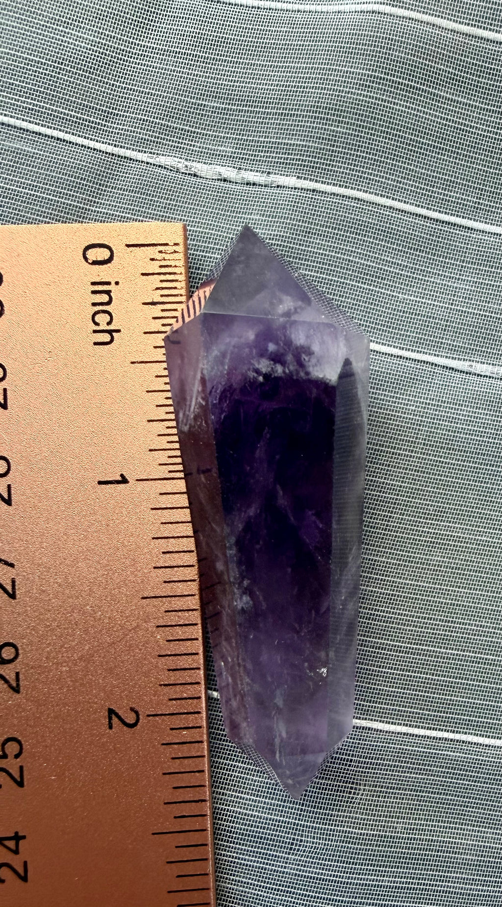 Double Terminated
Phantom Amethyst Crystal Point 2.5" - Polished Quartz