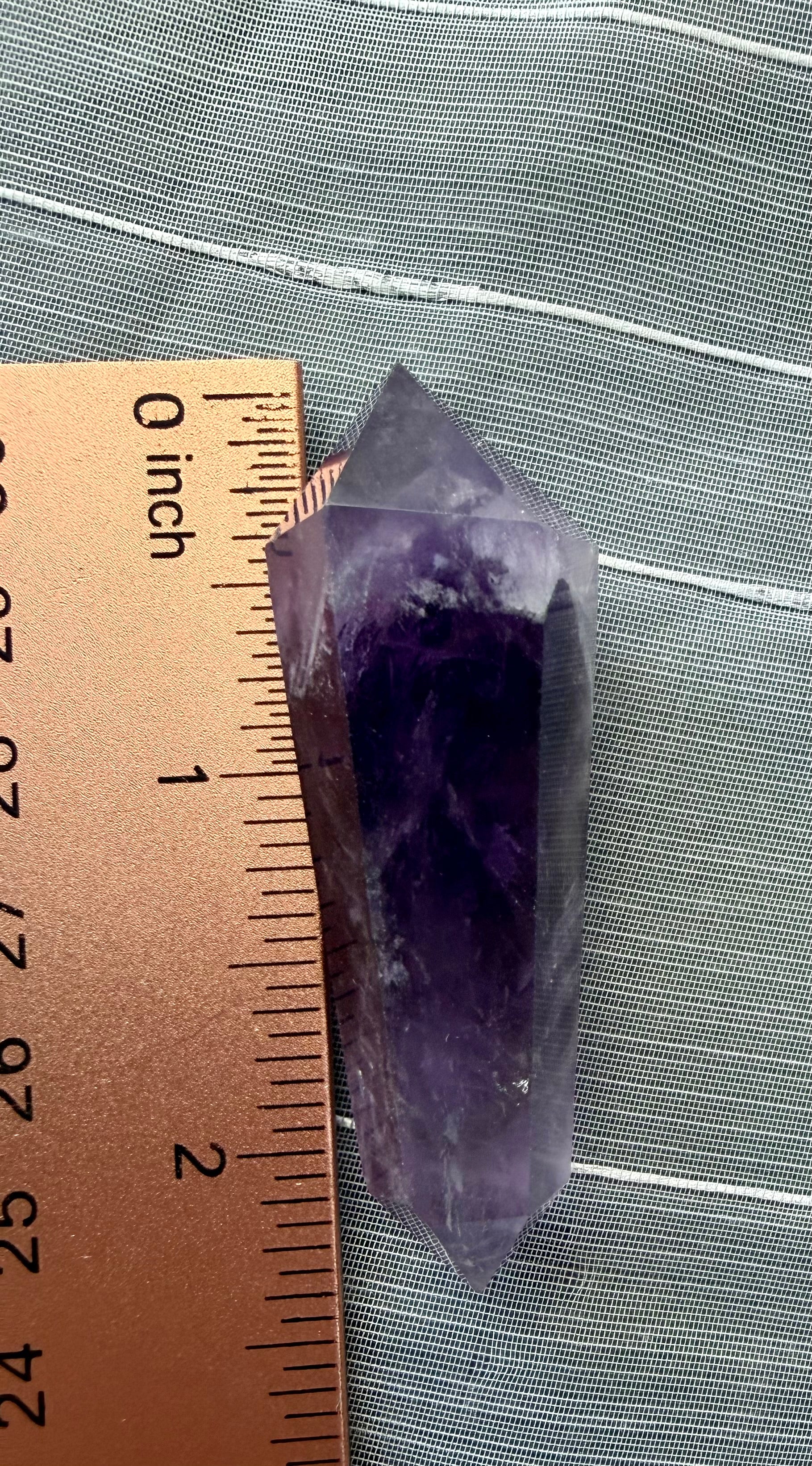 Double Terminated
Phantom Amethyst Crystal Point 2.5" - Polished Quartz