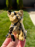 Natural Picture Jasper Frenchie Crystal Carving