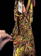 New with Tags Boho Halter Maxi Dress – Paisley Print with Tassels
