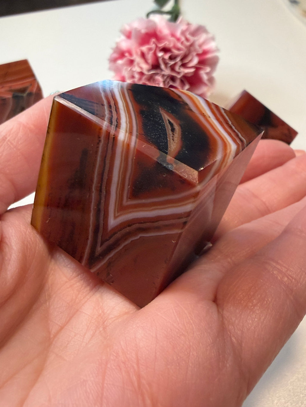 Natural Sardonyx Polished Cubes