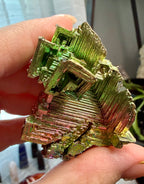 Bismuth Crystal Specimen 2.25" - Iridescent Metal Display Piece