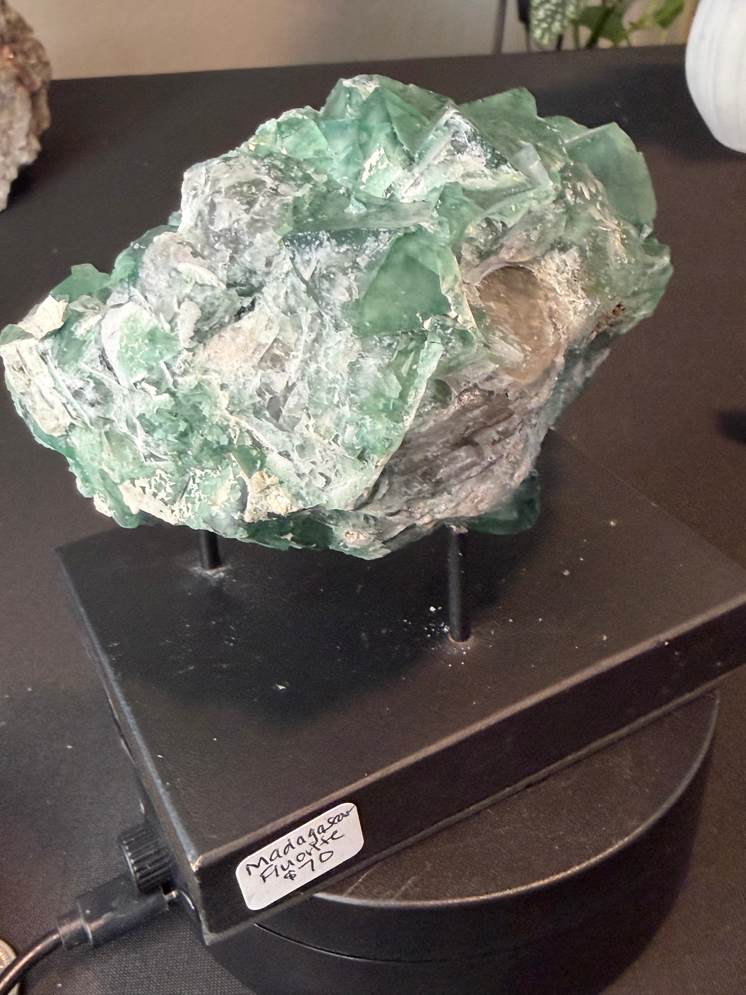 Stunning Green Fluorite Cluster – UV Reactive