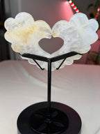 Hematoid Quartz Carved Wings on Stand