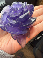 Beautiful Fluorite Rose Carving