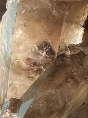 Natural Smoky Quartz Crystal Cluster on Stand