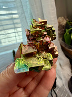 Bismuth Crystal Specimen 2.25" - Iridescent Metal Display Piece