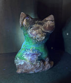 Big Volcano Agate Puppy Crystal Carving (UV Reactive)