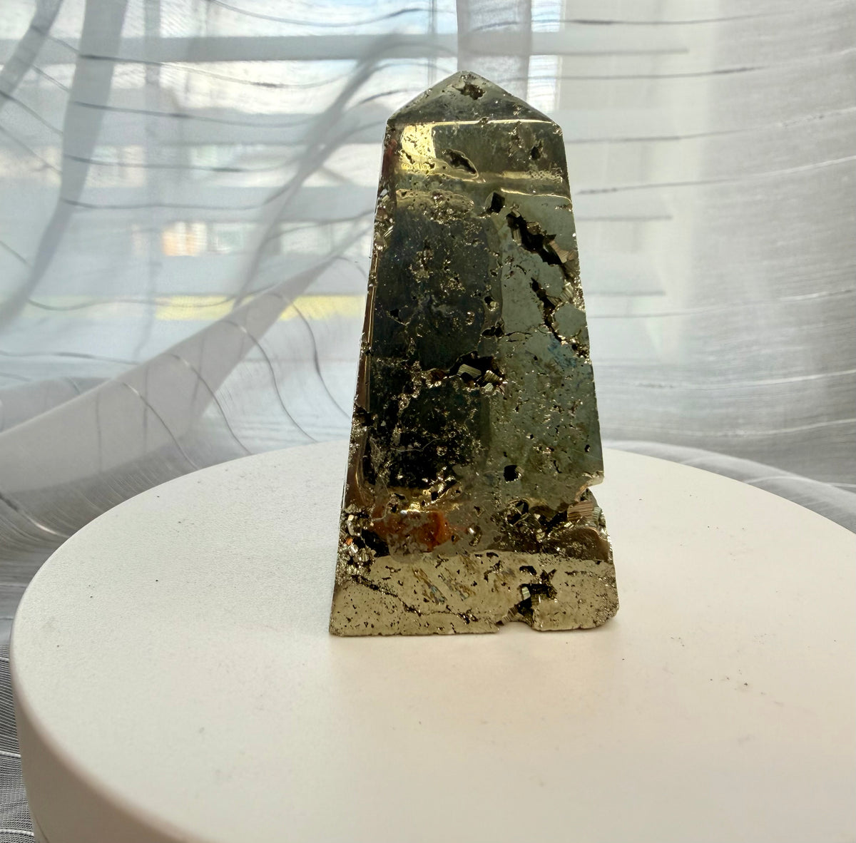 ✨ Natural Peruvian Pyrite Tower/Point – 2.25" Tall, 4.3 oz ✨