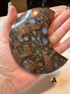 Que Sera Jasper Crescent Moon Carvings