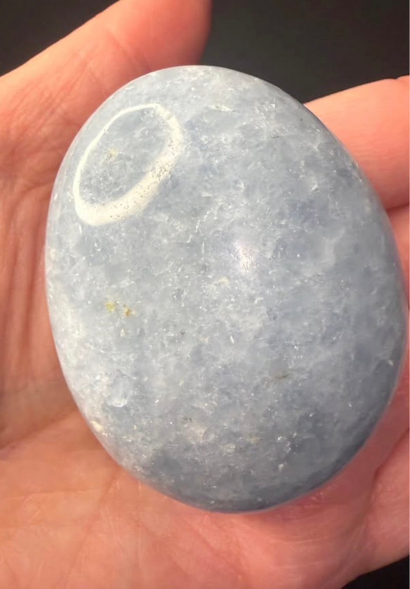 Blue Calcite Palm Stone