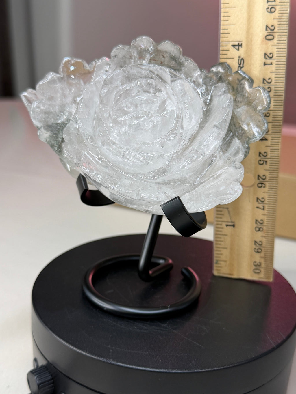 Garden Quartz Rose Crystal Carving