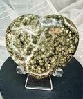 Large Ocean Jasper Heart Shaped Stone Display Piece 2.5" x 3"