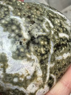 Large Ocean Jasper Heart Shaped Stone Display Piece 2.5" x 3"