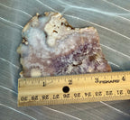 Pink Amethyst Flower Agate Slab with Stand - Natural Crystal Display
