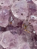 Sparkling Natural Extra Large Purple Stone Display Slab with Golden Inclusions - Statement Piece