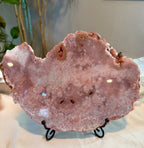 Large Pink Amethyst Slab with Druzy - 2lb 5.6oz - Brazil - Double Sided