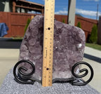 Sparkling Natural Extra Large Purple Stone Display Slab with Golden Inclusions - Statement Piece