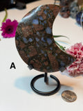 Que Sera Jasper Crescent Moon Carvings