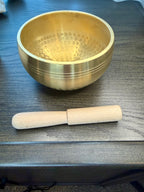 12cm Brass Singing Bowl + Wood Striker - New Sound Bowl Set