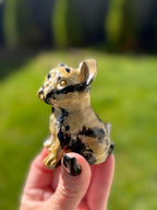 Natural Picture Jasper Frenchie Crystal Carving