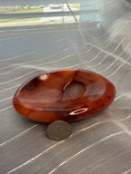 Carnelian Stone Trinket Tray Dish Bowl 4.5" - Polished Orange Crystal Trinket Tray
