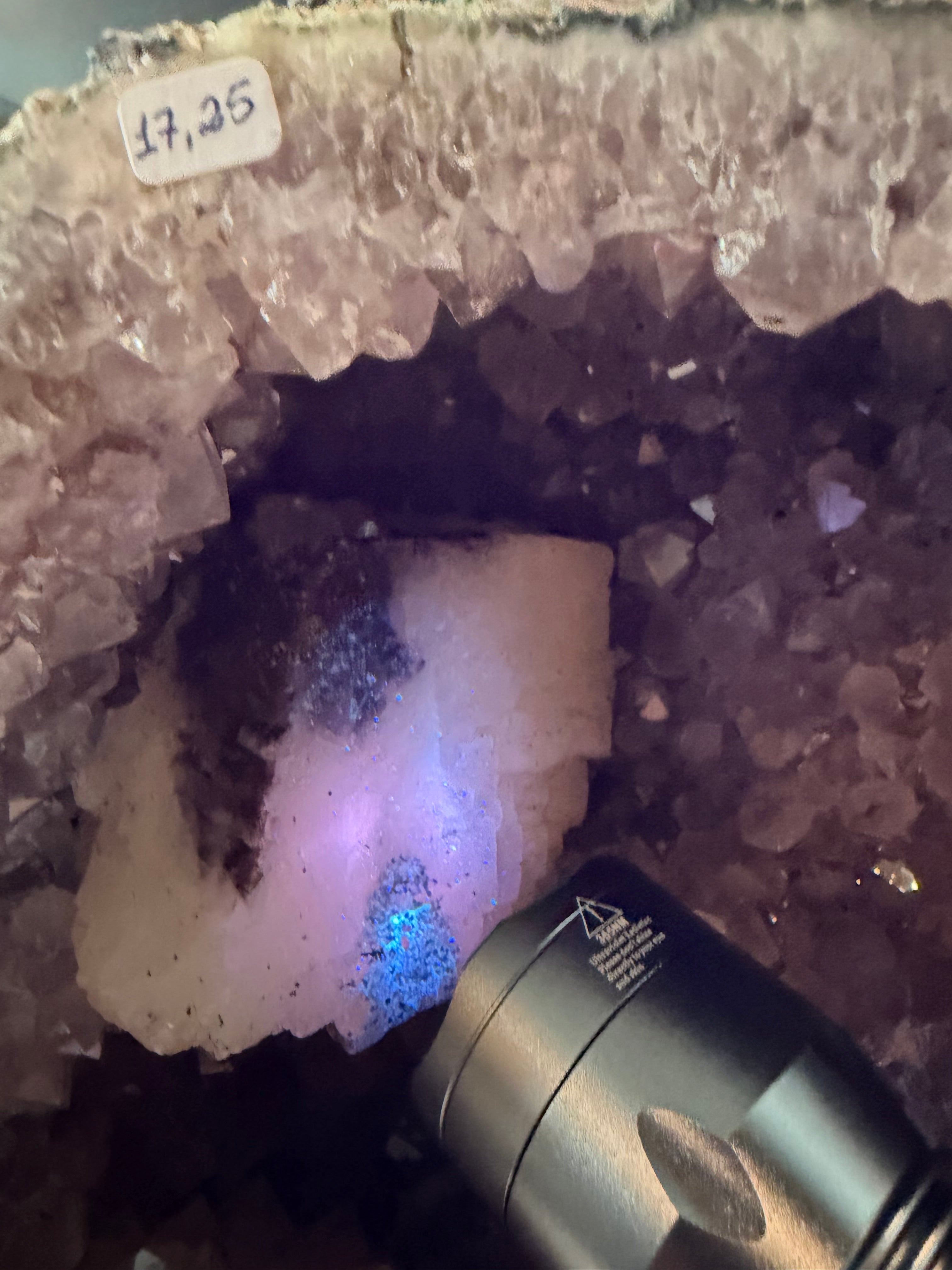 Beautiful Amethyst Cathedral with Calcite Feature