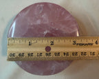 Large Rose Quartz Half Sphere Stone - Polished Pink Dome