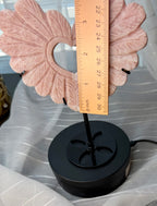 Pink Opal Angel Wing
Carving with Heart Cutout on Stand - Natural Stone Decor