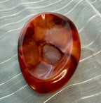 Carnelian Stone Trinket Tray Dish Bowl 4.5" - Polished Orange Crystal Trinket Tray