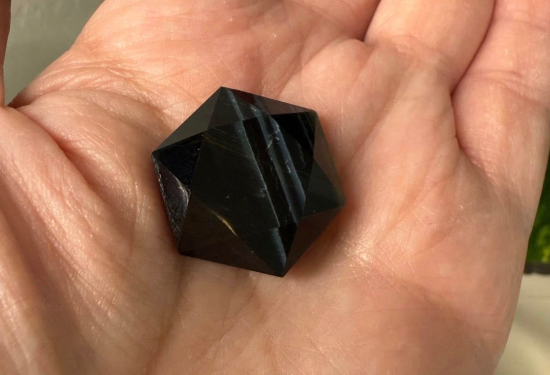 Blue Tiger's Eye Merkaba Star Crystal