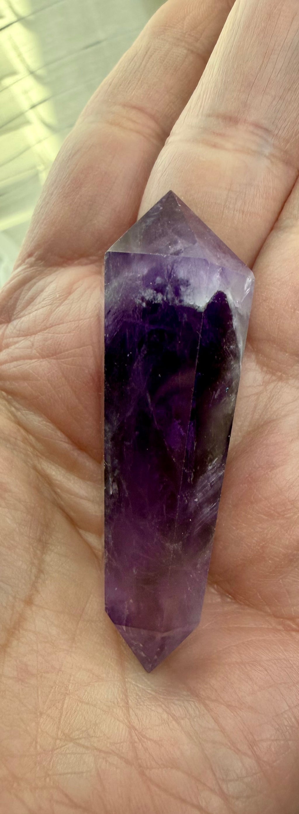 Double Terminated
Phantom Amethyst Crystal Point 2.5" - Polished Quartz