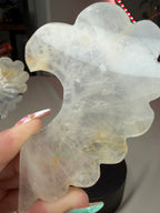 Hematoid Quartz Carved Wings on Stand
