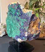 Large Azurite & Malachite Specimen on Stand