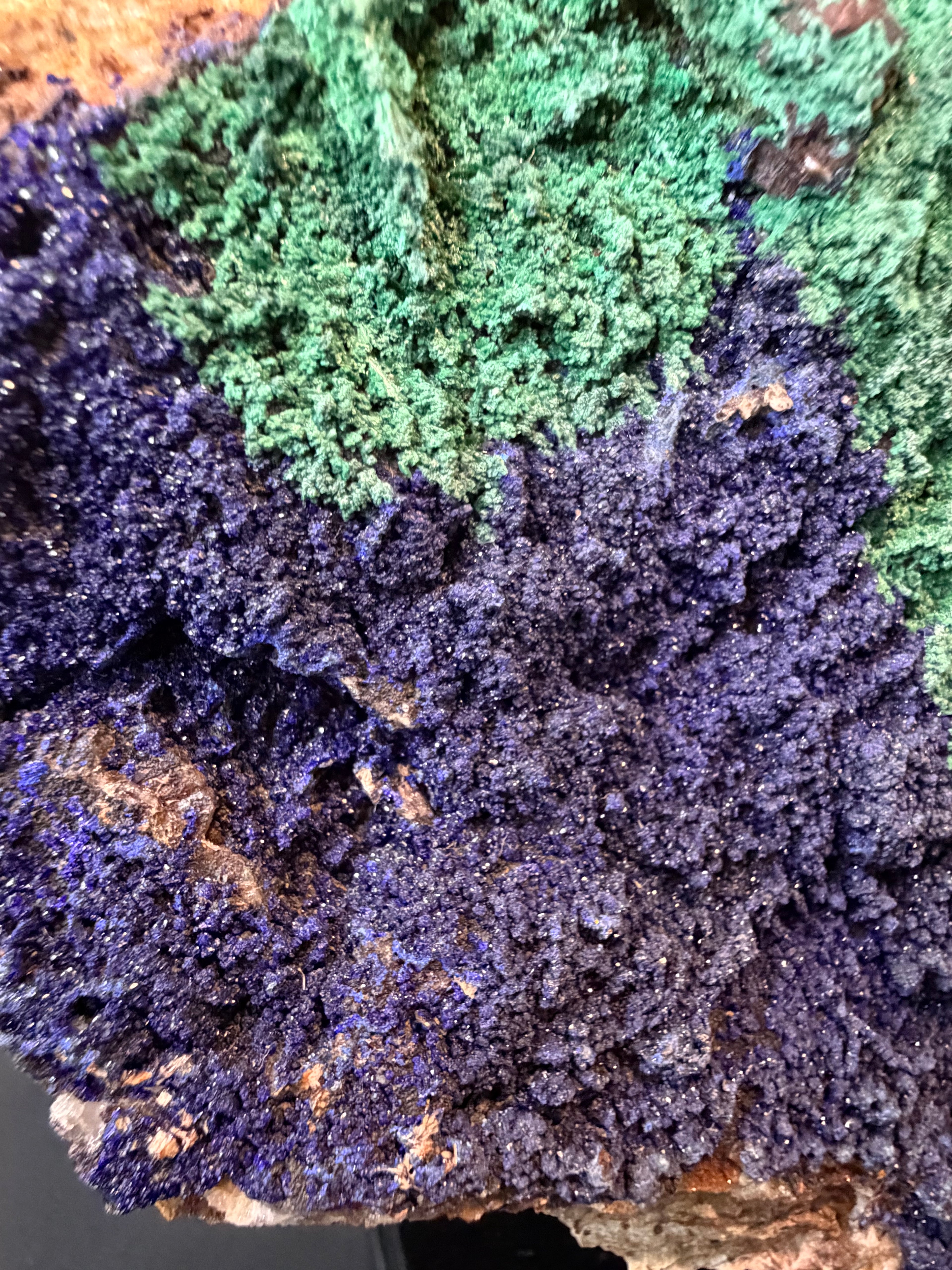 Large Azurite & Malachite Specimen on Stand