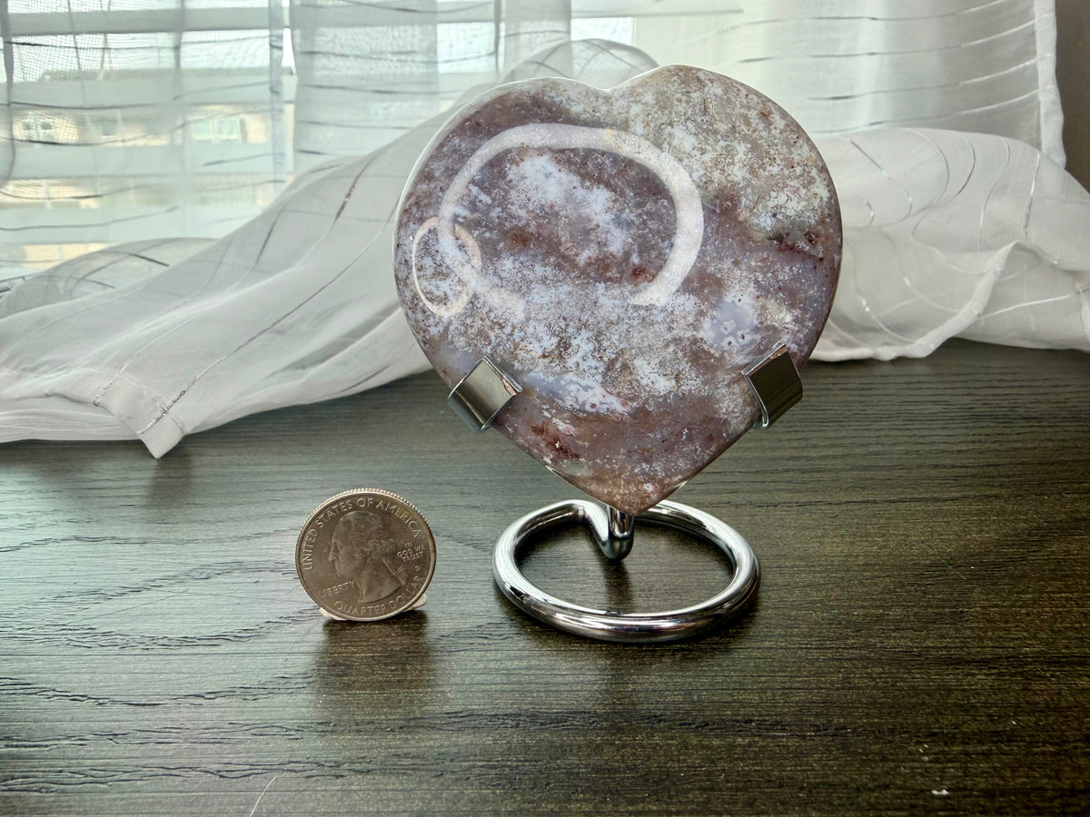 Polychrome Jasper Pastel Heart - 6.6 oz Stone Decor