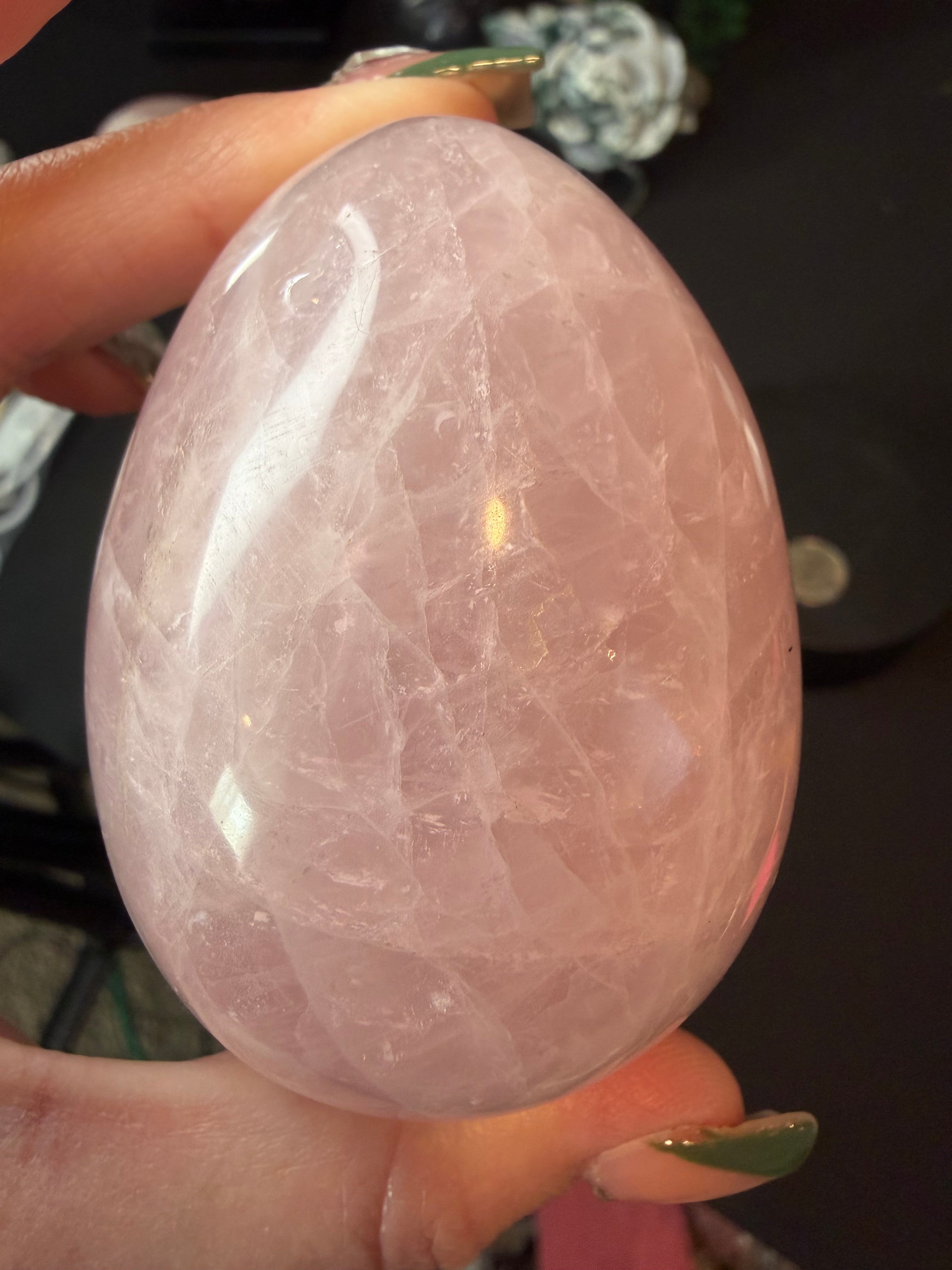 Rose Quartz Crystal Egg