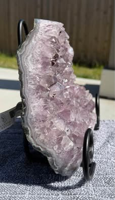 Sparkling Natural Extra Large Purple Stone Display Slab with Golden Inclusions - Statement Piece