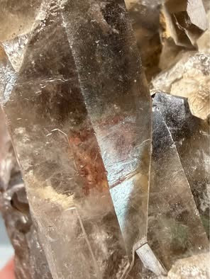 Natural Smoky Quartz Crystal Cluster on Stand