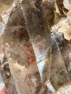 Natural Smoky Quartz Crystal Cluster on Stand
