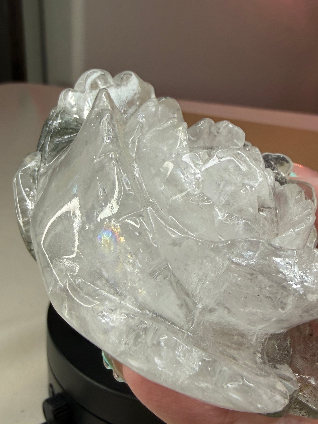 Garden Quartz Rose Crystal Carving