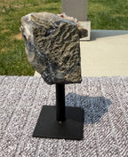 Brazilian Amethyst Cluster on Metal Stand - Natural Crystal Display 12.5 oz