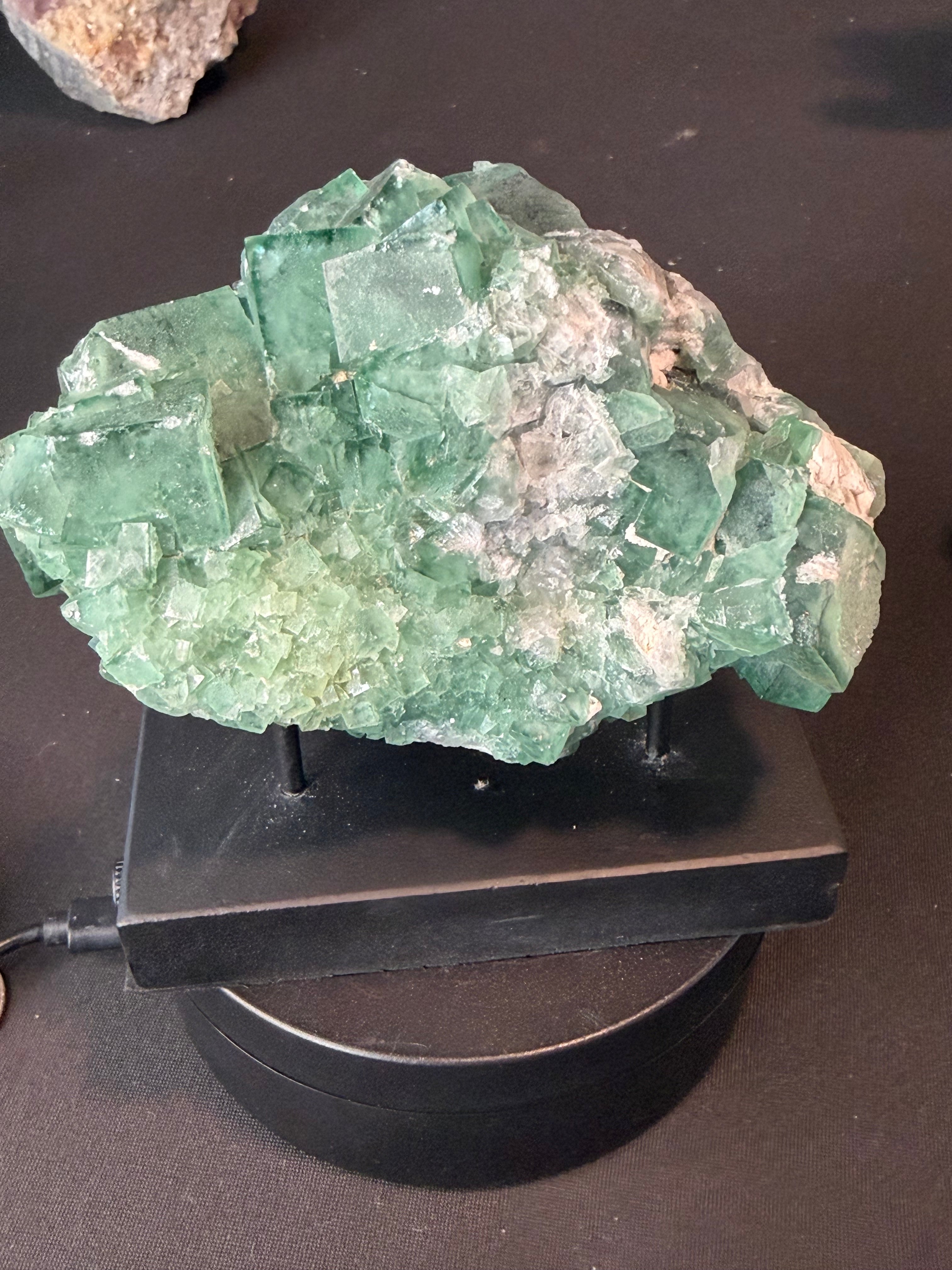 Stunning Green Fluorite Cluster – UV Reactive