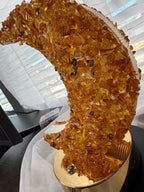 Amber Crystal Moon Lamp - Dimmable