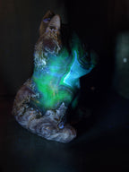 Big Volcano Agate Puppy Crystal Carving (UV Reactive)