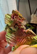 Bismuth Crystal Specimen 2.25" - Iridescent Metal Display Piece